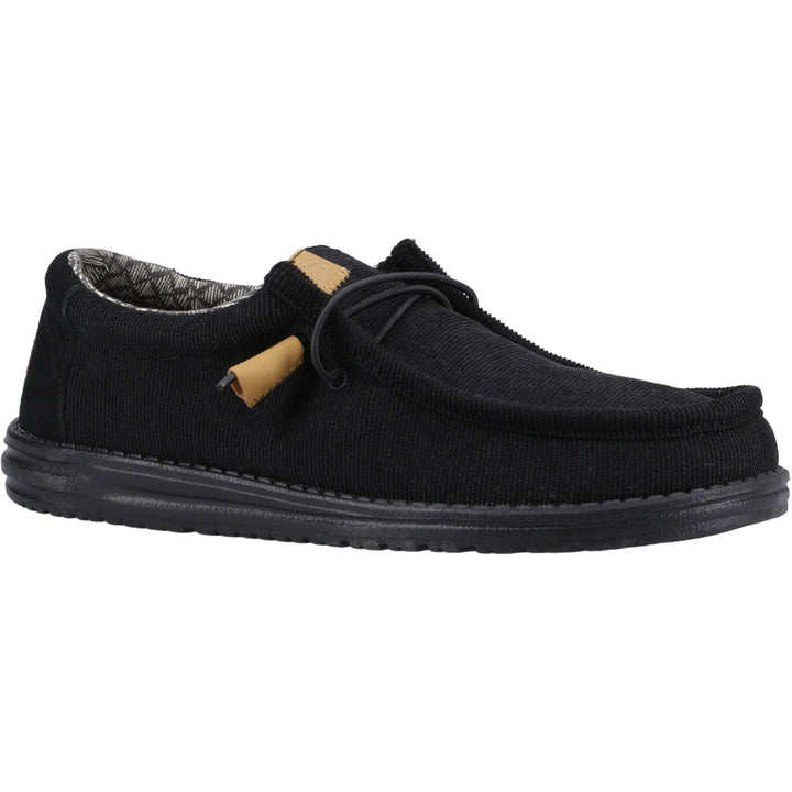 Men's Heydude 40163 Wally Corduroy Classic Slip On Shoes - Black in Black - Image 1