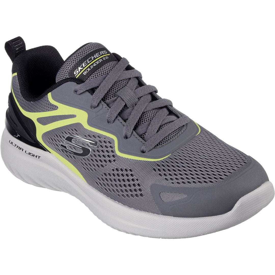 Men's Wide Fit Skechers 232674 2.0 - Andal Trainers - Charcoal/Lime in Charcoal/Lime - Image 3