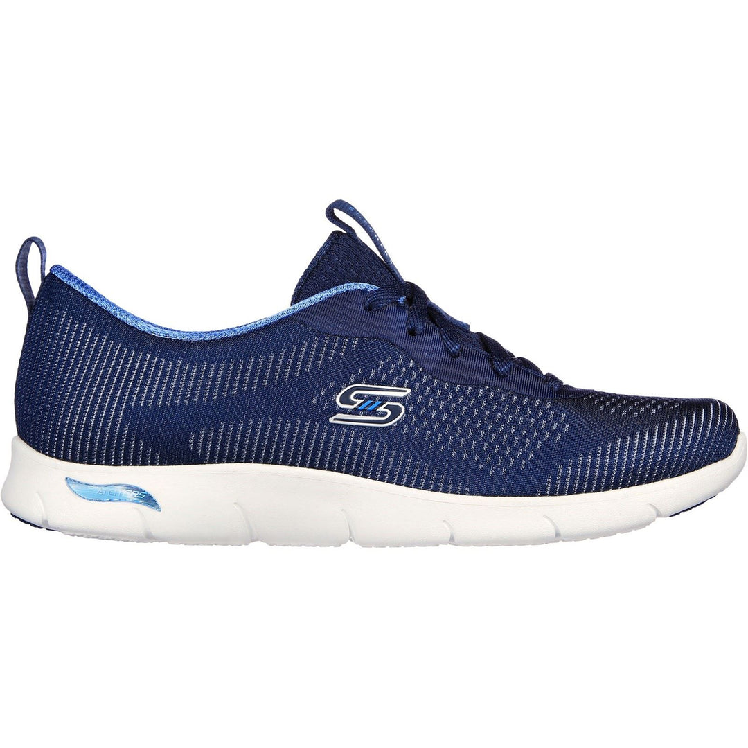 Women's Wide Fit Skechers 104390 Arch Fit Refine Classy Doll Trainers -Navy in Navy - Image 2