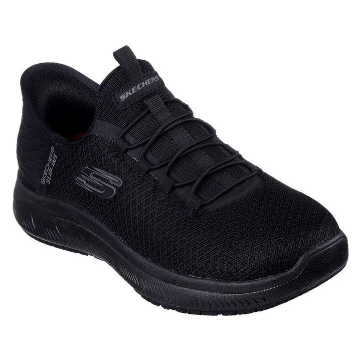 Women's Wide Fit Skechers 108144EC Summits SR Enslee Work Trainers in Black - Image 1