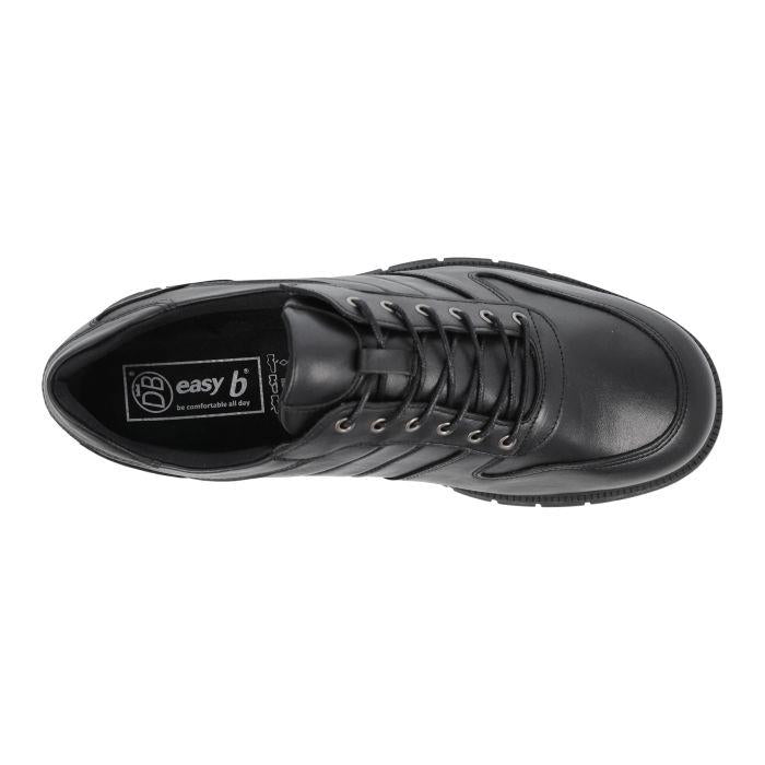 Men's Wide Fit DB Rupert Shoes in Black Leather - Image 5