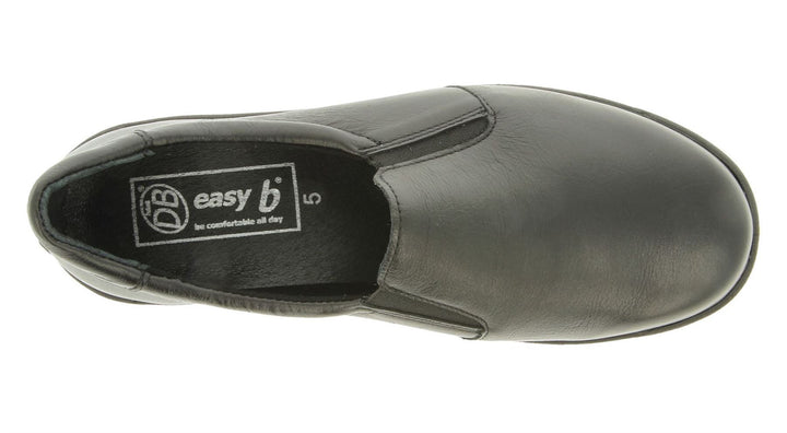 Womens Wide Fit DB Sapphire Shoes in Black Lea - Image 1