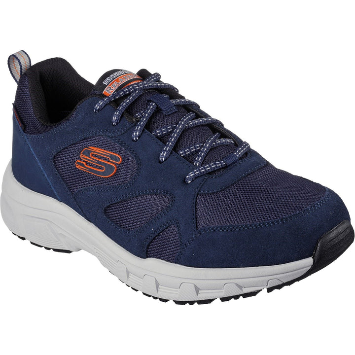 Men's Wide Fit Skechers 237348 Oak Canyon Sunfair Trekking Low Cut Trainers - Navy/Orange in Navy/Orange - Image 1