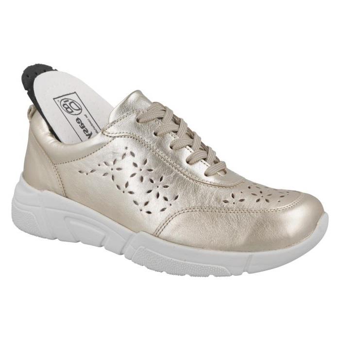 Women's Wide Fit DB Briar Trainers in Sky Blue Leather - Image 8