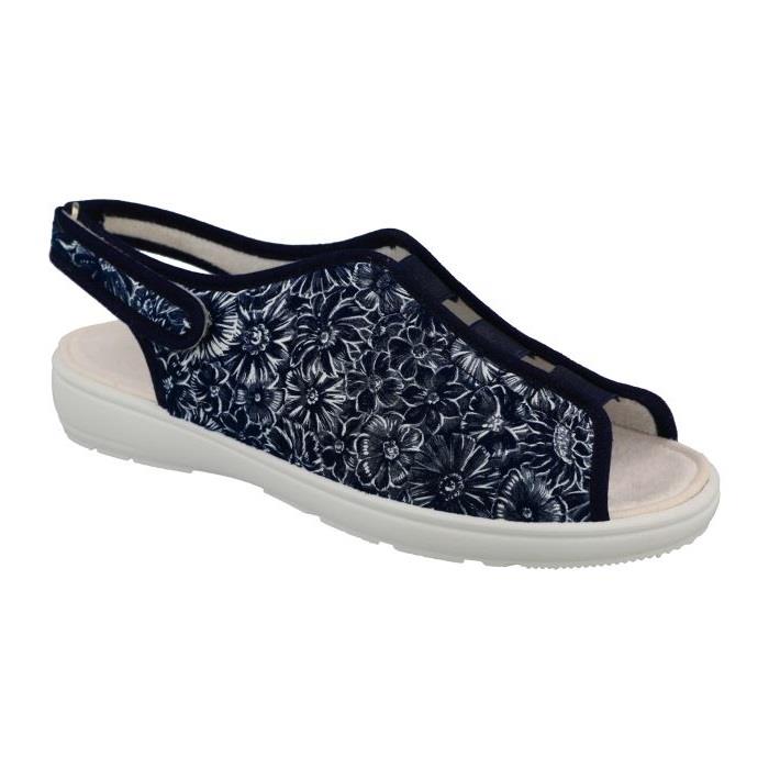 Women's Wide Fit DB Avocado Canvas Shoes in Navy - Image 1