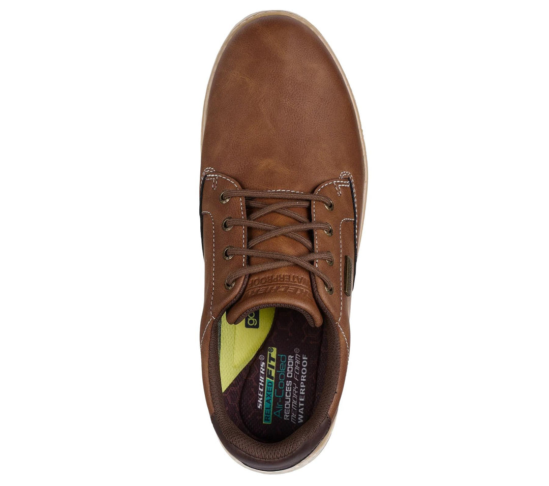 Men's Relaxed Fit Skechers 205234 Garlan Pryor Trainers Waterproof in Brown - Image 5