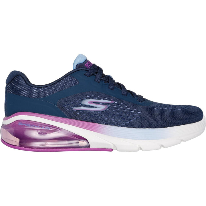 Women's Wide Fit Skechers 124375 Go Walk Air 3.0 Trainers in Navy/Purple - Image 1