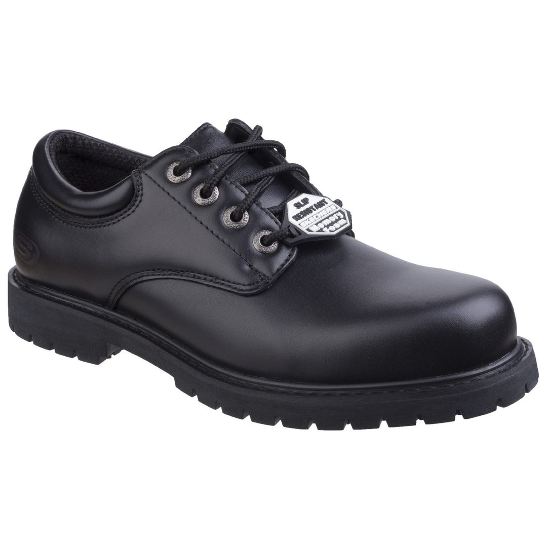 Men's Wide Fit Skechers 77041EC Cottonwood Elks SR Occupational Trainers in Black - Image 3