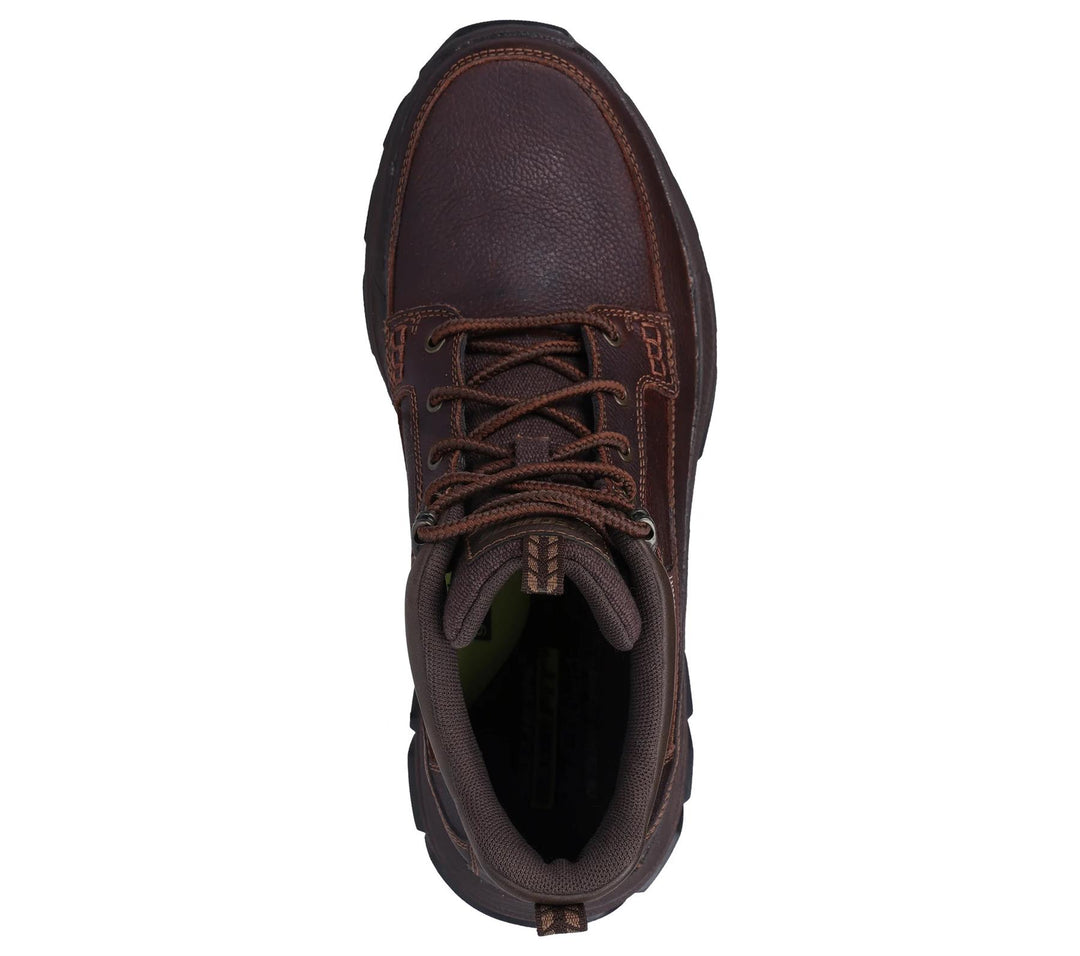 Men's Wide Fit Skechers 204454 Respected Boswell Waterproof Boots in Red/Brown - Image 5
