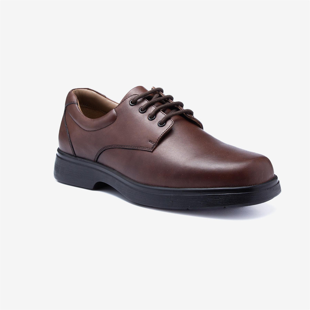 Mens Wide Fit Tredd Well Spencer Shoes in Black - Image 10