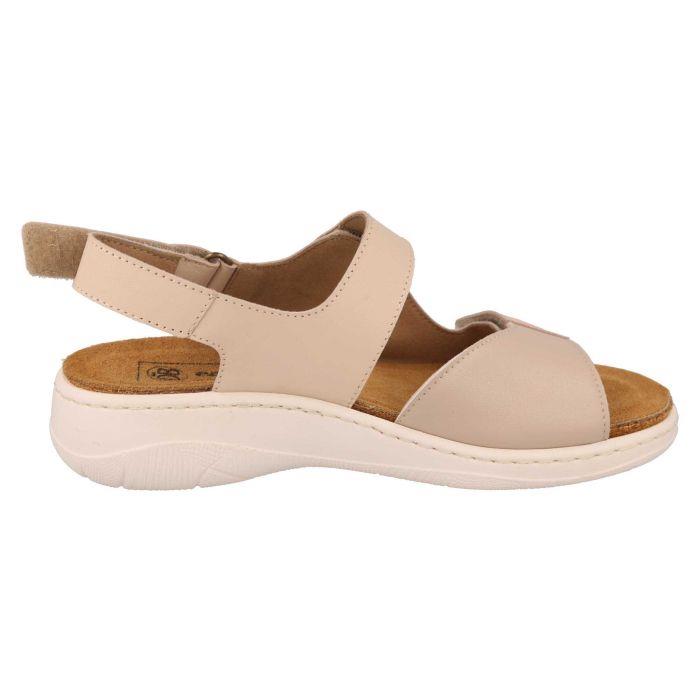 Women's Wide Fit DB Mallow Sandals in Navy Leather - Image 1