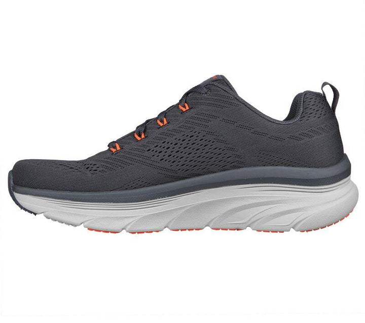 Men's Wide Fit Skechers 232364 Relaxed Fit Meerno D'lux Walker Trainers in Black/Red - Image 1