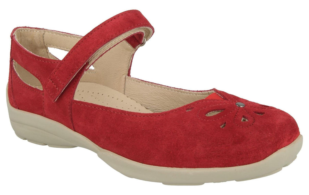 Womens Wide Fit DB Colby Sandals in Navy Suede - Image 7