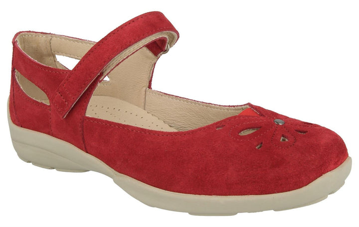 Womens Wide Fit DB Colby Sandals in Navy Suede - Image 1