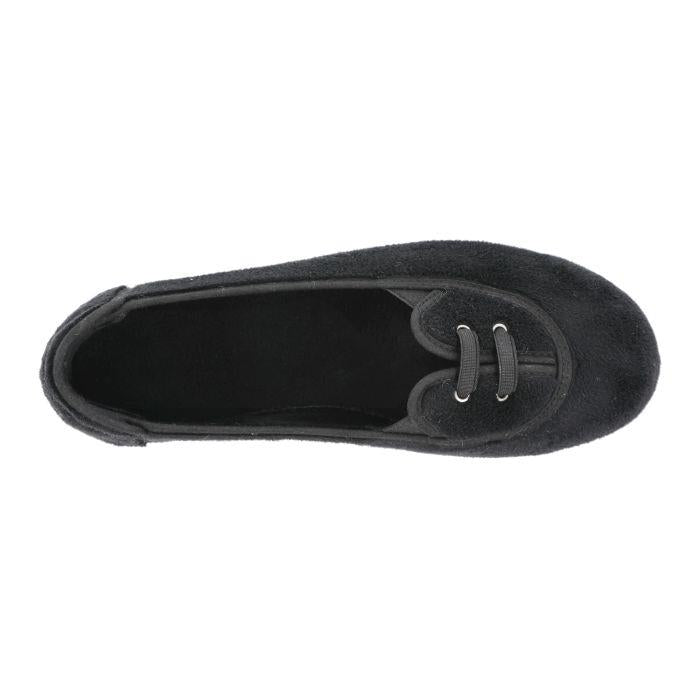 Women's Wide Fit DB Kent Slippers in Black Velour - Image 5