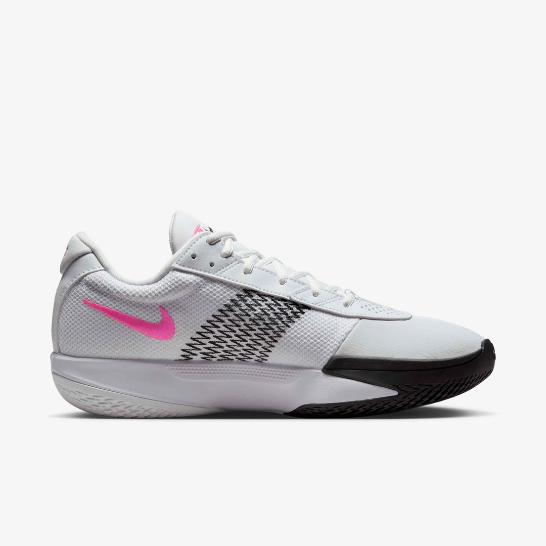 Men's Wide Fit Nike FB2599-105 G T Cut Academy Basketball Trainers in White/Black/Pink Blast - Image 2