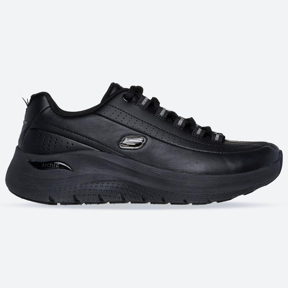Women's Wide Fit Skechers 150061 Arch Fit 2.0 Star Bound Trainers in Black - Image 1