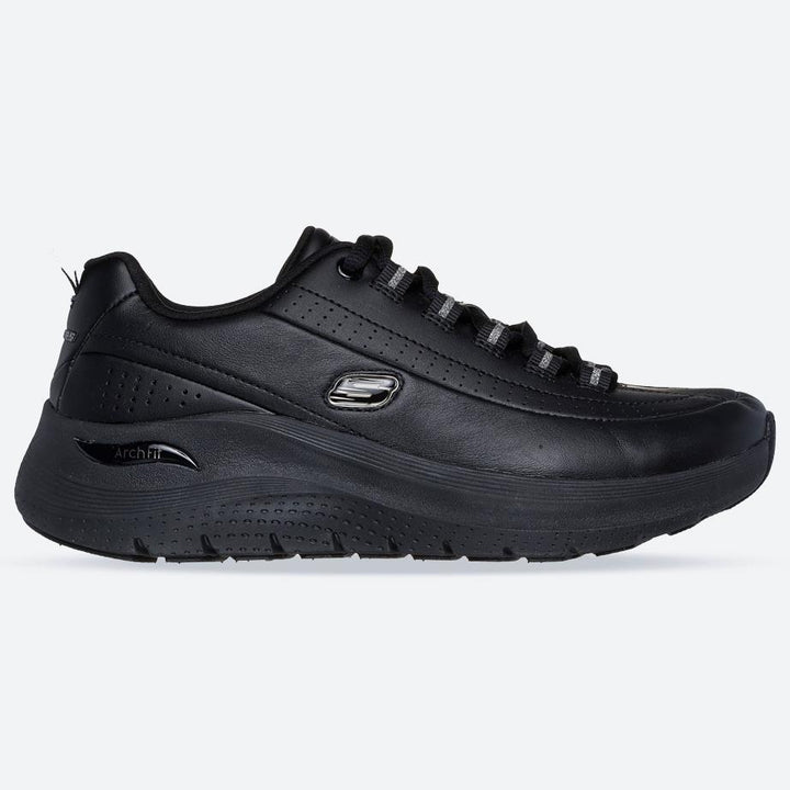 Women's Wide Fit Skechers 150061 Arch Fit 2.0 Star Bound Trainers in Black - Image 1