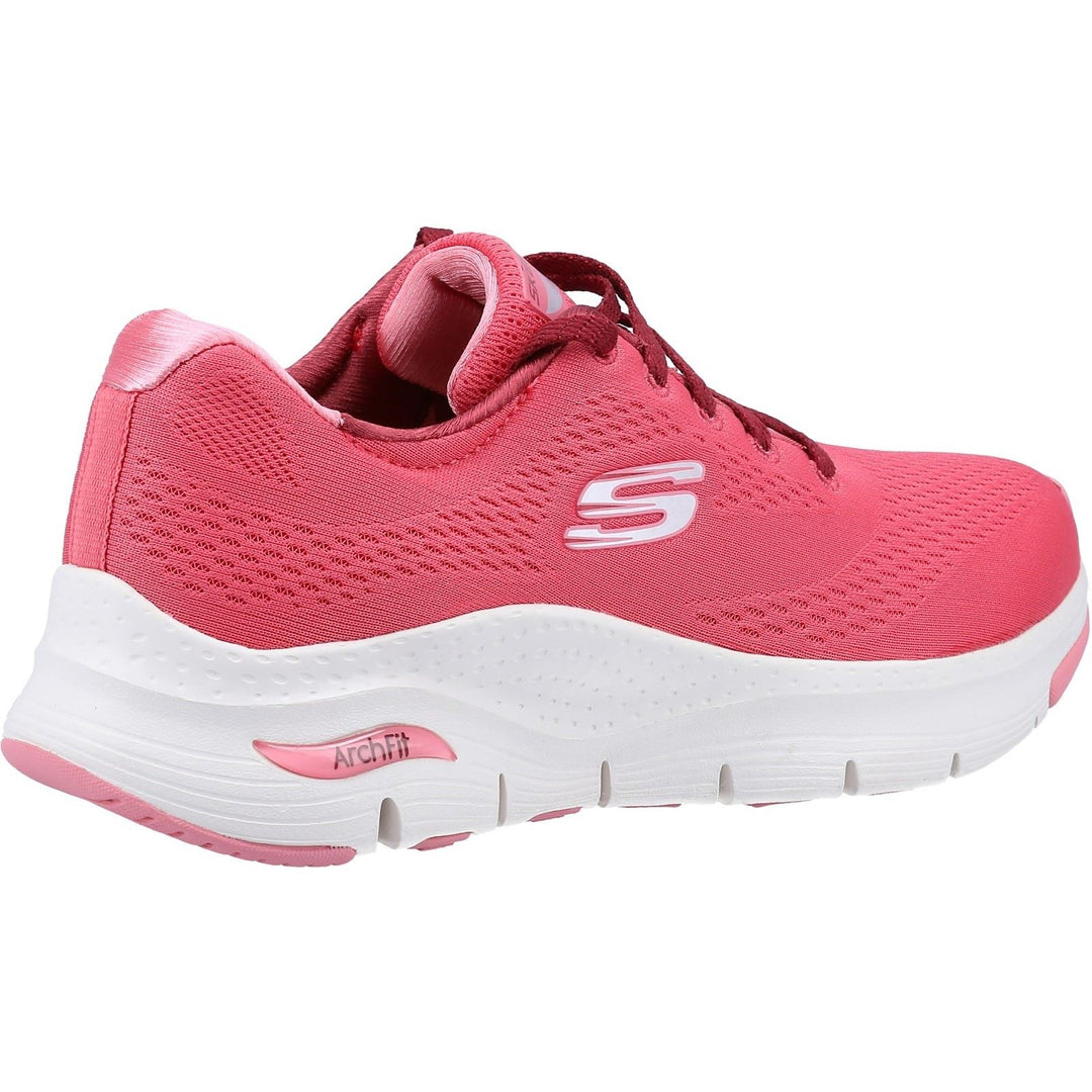 Women's Wide Fit Skechers 149057 Unny Outlook Sports Trainers - Rose in Rose - Image 5