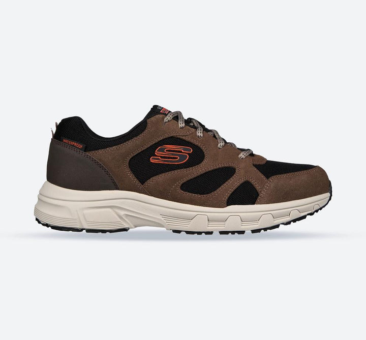Men's Wide Fit Skechers 237348 Oak Canyon Sunfair Trekking Low Cut Trainers - Brown/Black in Brown/Black - Image 1