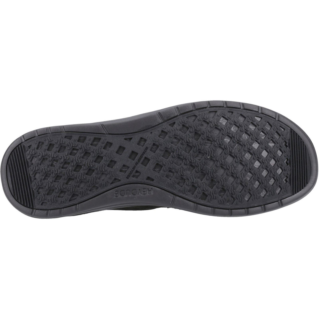 Men's Heydude 40173 Wally Grip Moc Craft Leather Shoes - Black in Black - Image 6