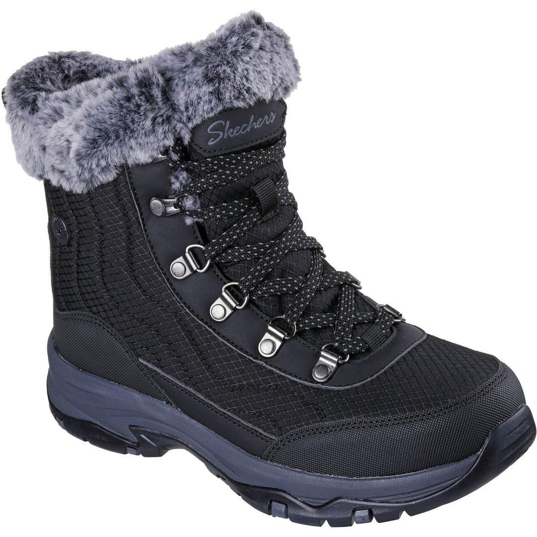 Women's Relaxed Fit Skechers 167893 Trego Stormie Waterproof Boots in Navy - Image 3