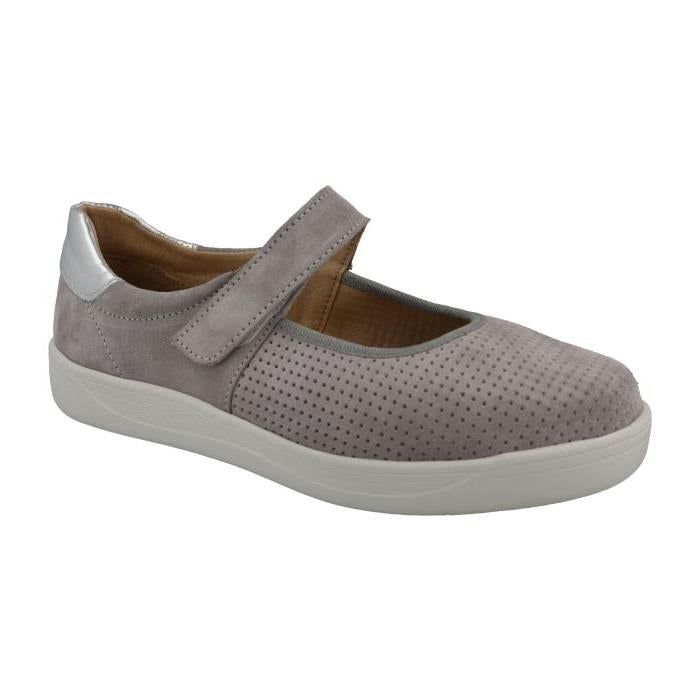 Women's Wide Fit DB Lynx Shoes in Sky Blue Leather / Suede - Image 8