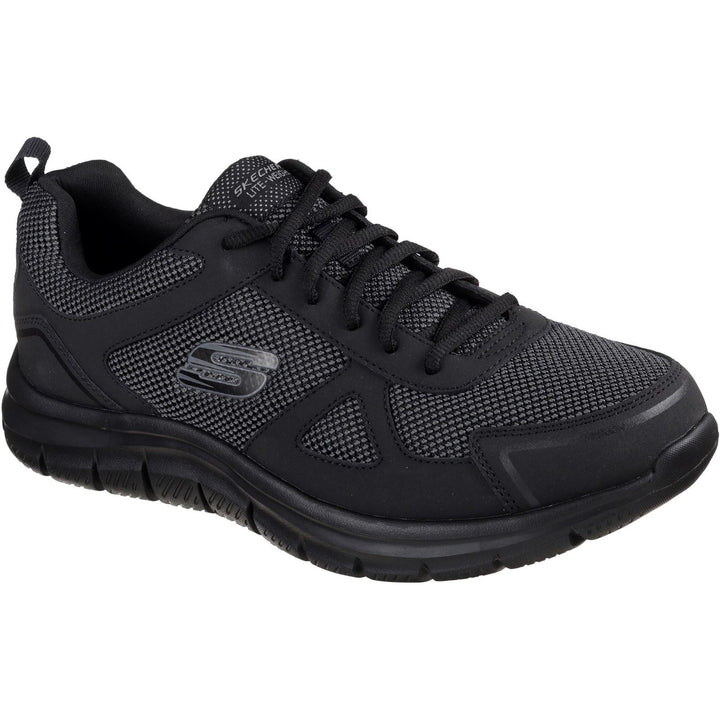 Men's Wide Fit Skechers 52630 Track Bucolo Sports Trainers - Black in Black - Image 1