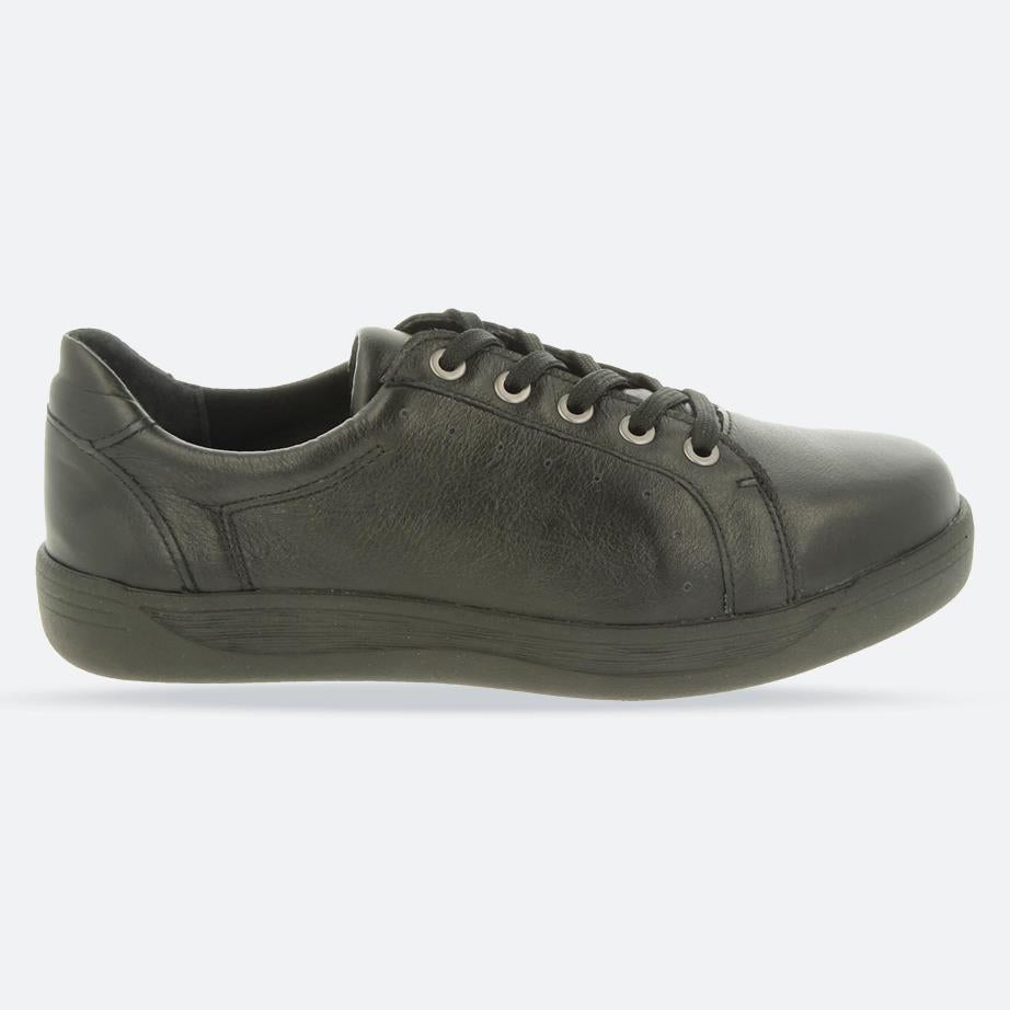 Womens Wide Fit DB Sinead Shoes in Black Leather - Image 1