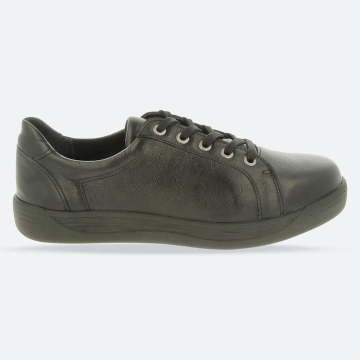 Womens Wide Fit DB Sinead Shoes in Black Leather - Image 1