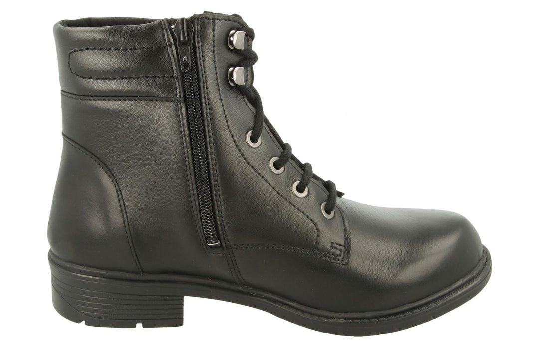 Womens Wide Fit DB Reef Boots in Chestnut Brown - Image 4