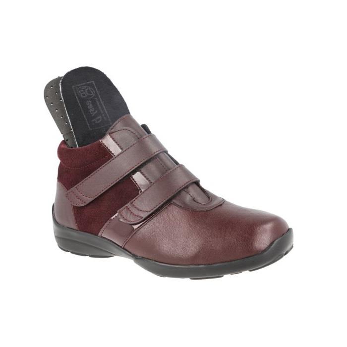 Women's Wide Fit DB Sleaford Boots in Black Lea / Stretch Pu - Image 1