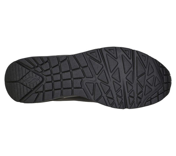 Men's Wide Fit Skechers 52458 Uno - Stand On Air Walking Trainers in Black - Image 1