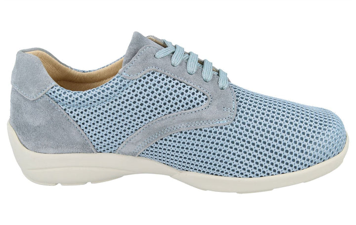 Womens Wide Fit DB Lexi Canvas in Sky Blue / Mesh - Image 1