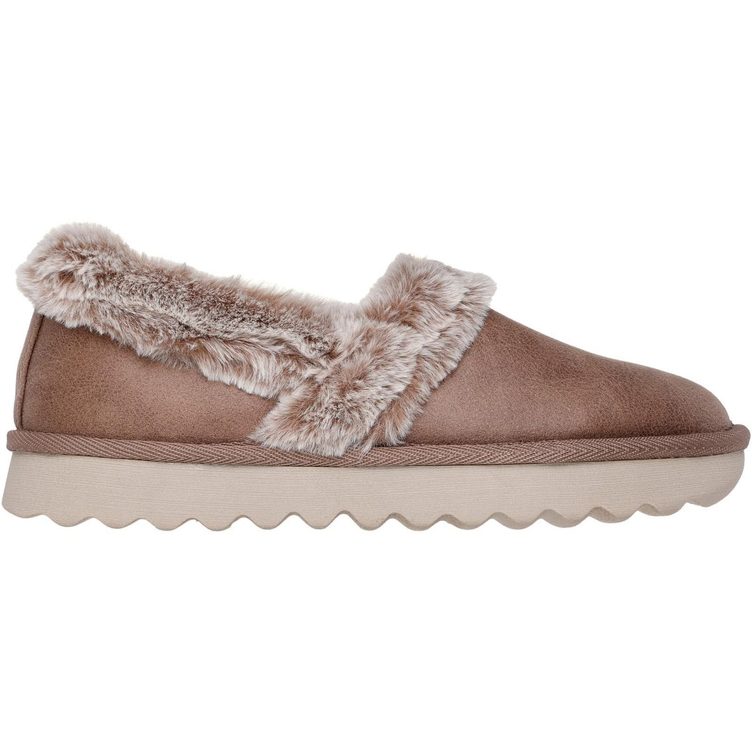 Women's Wide Fit Skechers 169027 Cozy Up Slippers in Black - Image 6