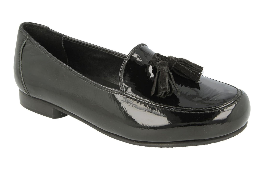Womens Wide Fit DB Kemble Loafers in Black - Image 6