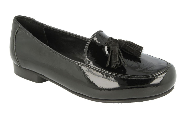 Womens Wide Fit DB Kemble Loafers in Black - Image 1