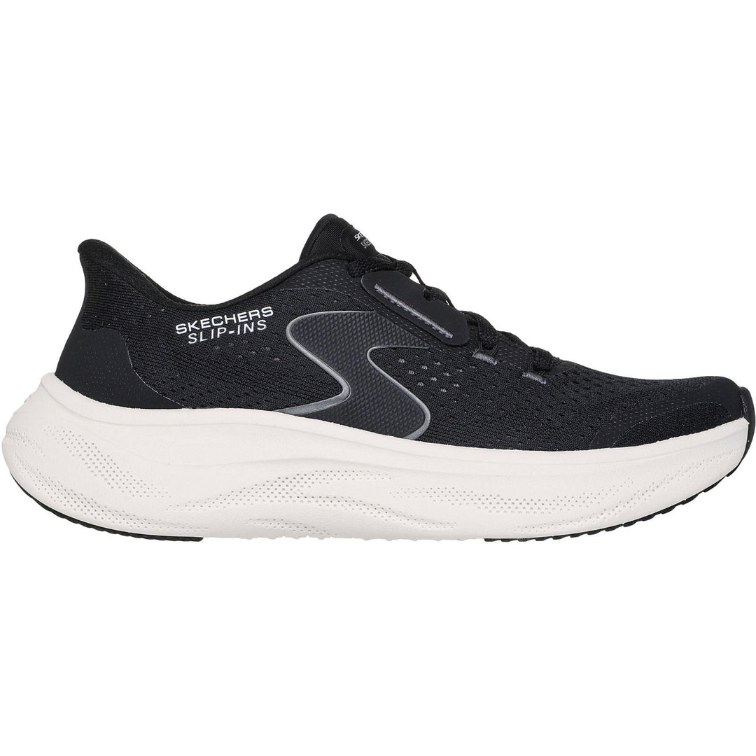 Women's Wide Fit Skechers 150565 Slip-ins Skech Cloud Plush Horizon Trainers in Black/White - Image 2