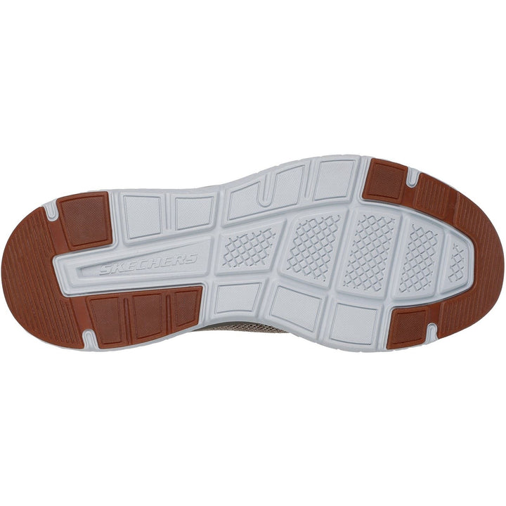 Men's Wide Fit Skechers Arch Fit Crosser Locke Trainers in Taupe - Image 1