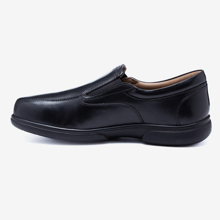 Mens Wide Fit Tredd Well Norbit Slip On Shoes in Black - Image 1