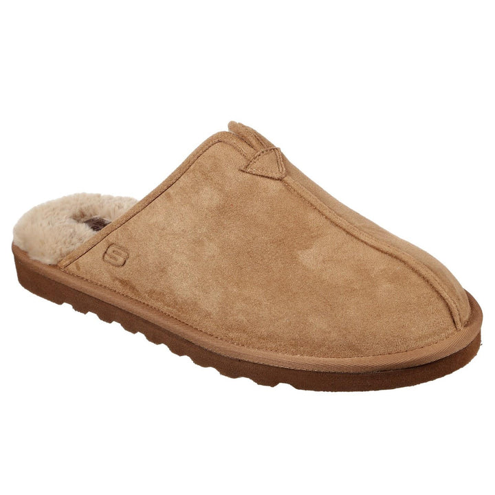 Men's Relaxed Fit Skechers 66094 Renten Palco Slippers - Tan in Tan - Image 1