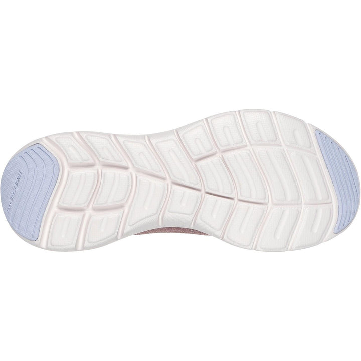 Women's Wide Fit Skechers 150210 Flex Appeal 5.0 Cruising Thru Trainers in Mauve/Light Blue - Image 1