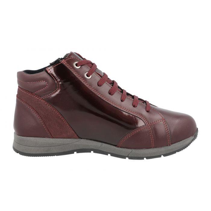 Women's Wide Fit DB Flycatcher Boots in Black Leather / Patent With Speckles - Image 9
