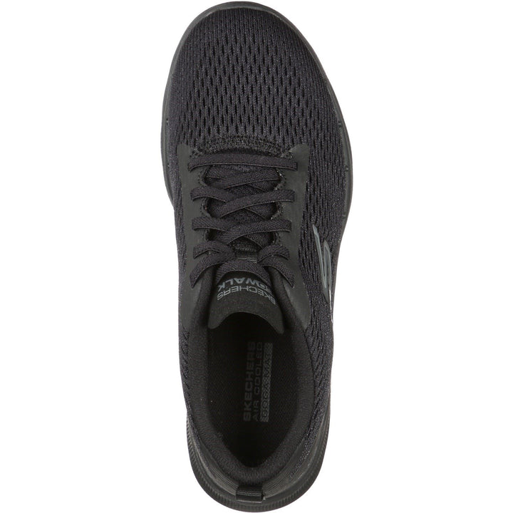 Women's Wide Fit Skechers 124512 Go Walk 6 Bold Vision Trainers in Black - Image 1