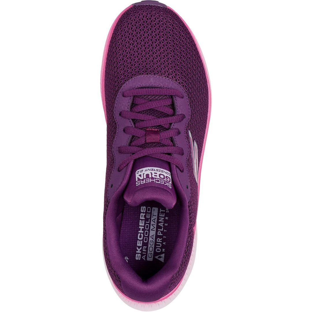 Women's Wide Fit Skechers 128621 Go Run Consistent 2.0 Fast Pace Trainers in Plum - Image 10