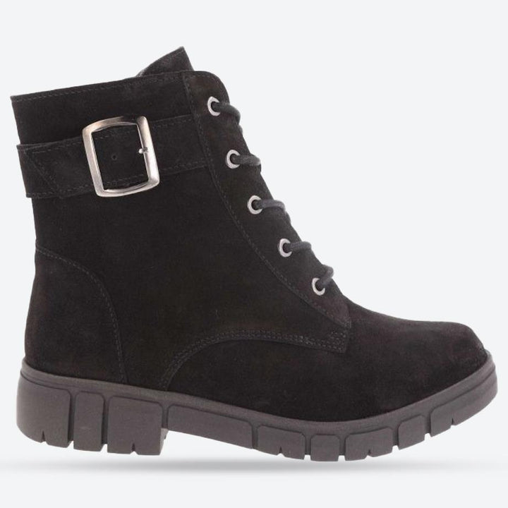 Women's Wide Fit DB Holly Ankle Boots in Brown Suede - Image 1