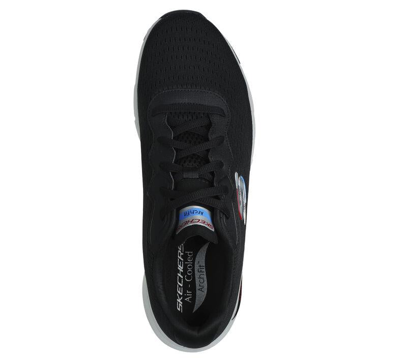 Men's Wide Fit Skechers 232303 Arch Fit Trainers in Black - Image 4