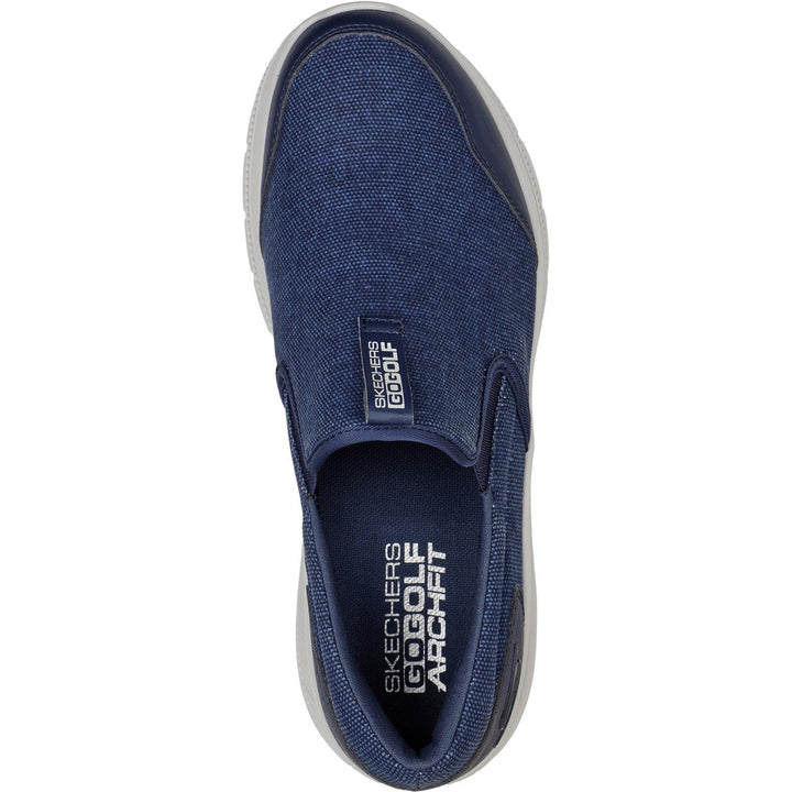 Men's Wide Fit Skechers 214035 Go Golf Arch Fit Trainers in Navy/Grey - Image 1