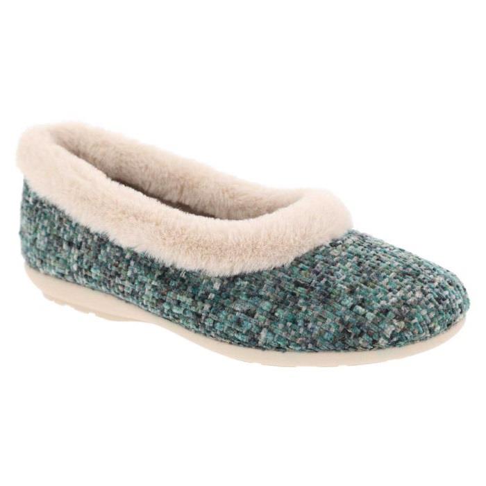 Women's Wide Fit DB Robyn Slippers in Rose Multi Textile - Image 9