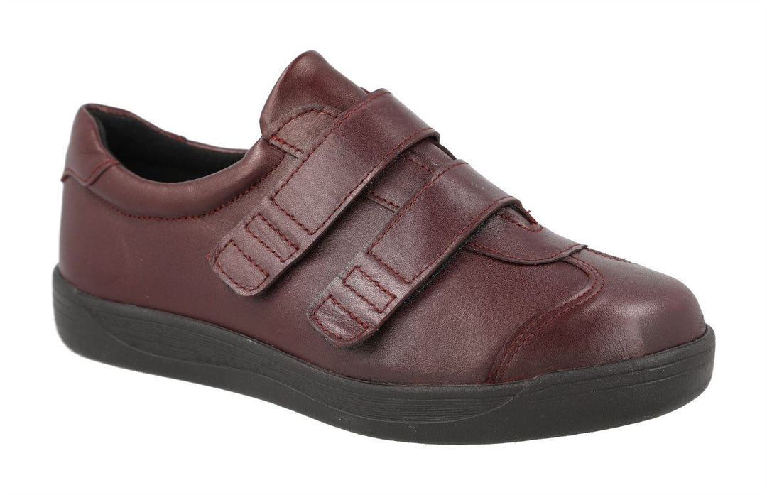 Women's Wide Fit DB Grasshopper Shoes in Black Leather - Image 7